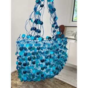 NWT Big Buddha‎ Sequin Sheer Statement Bag
